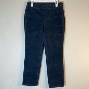 NWT. Talbots 8 Petite Grey Corduroy Straight Leg Pants.
